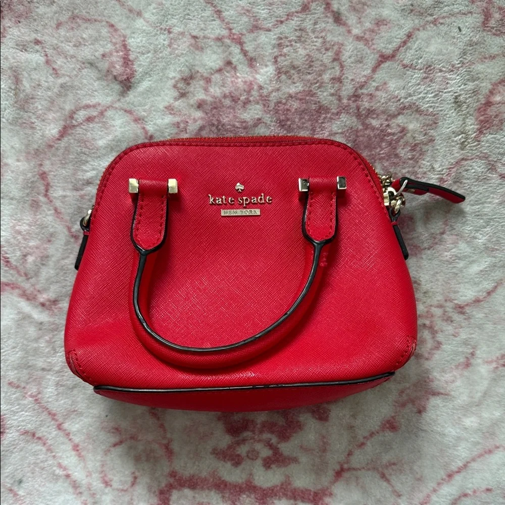 kate spade Red Mini Dome Satchel Crossbody